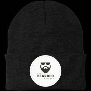 The Bearded Builder Leather Patch Beanie
