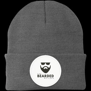 The Bearded Builder Leather Patch Beanie