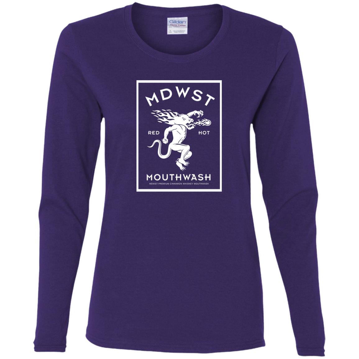 MDWST Mouthwash Ladies' Cotton LS T-Shirt