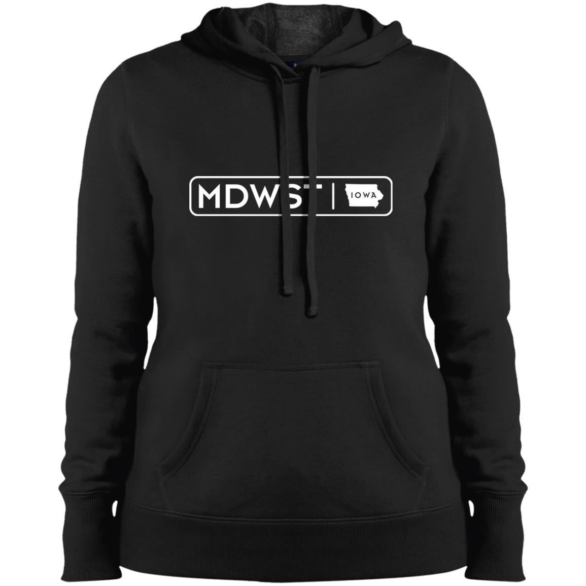 MDWST IA State Block Ladies' Pullover Hooded Sweatshirt