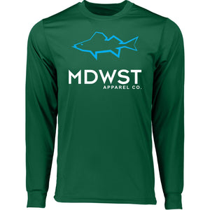 MDWST Walleye Long Sleeve Moisture-Wicking Tee