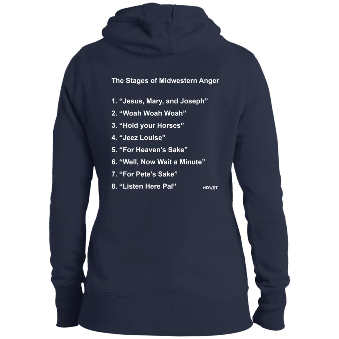 MDWST Anger Ladies' Pullover Hooded Sweatshirt