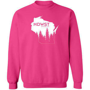 Wisconsin Pine Trees Crewneck Pullover Sweatshirt