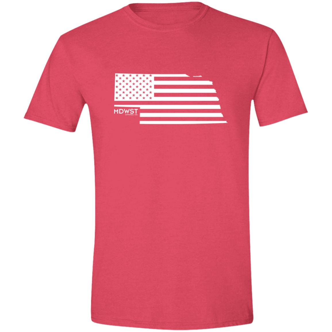 American Flag NE State Men's T-Shirt