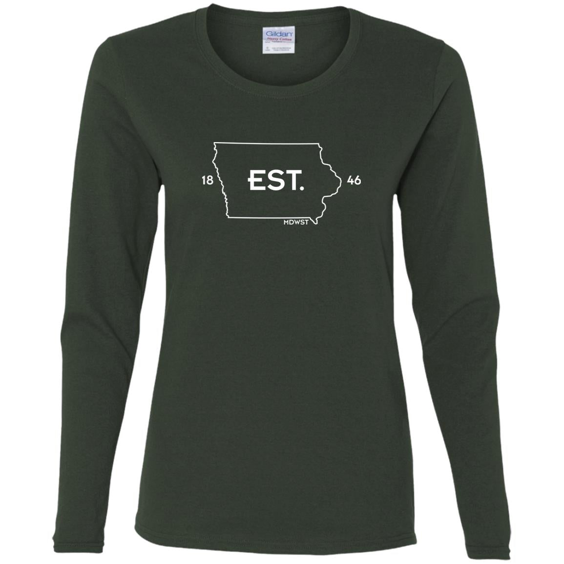 Iowa Est. Ladies' Cotton LS T-Shirt