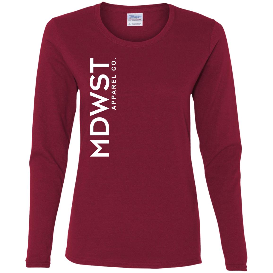 MDWST Vertical Ladies' Cotton LS T-Shirt