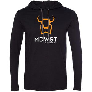 MDWST Bison Men's LS T-Shirt Hoodie
