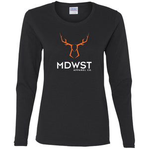 MDWST Deer Ladies' Cotton LS T-Shirt