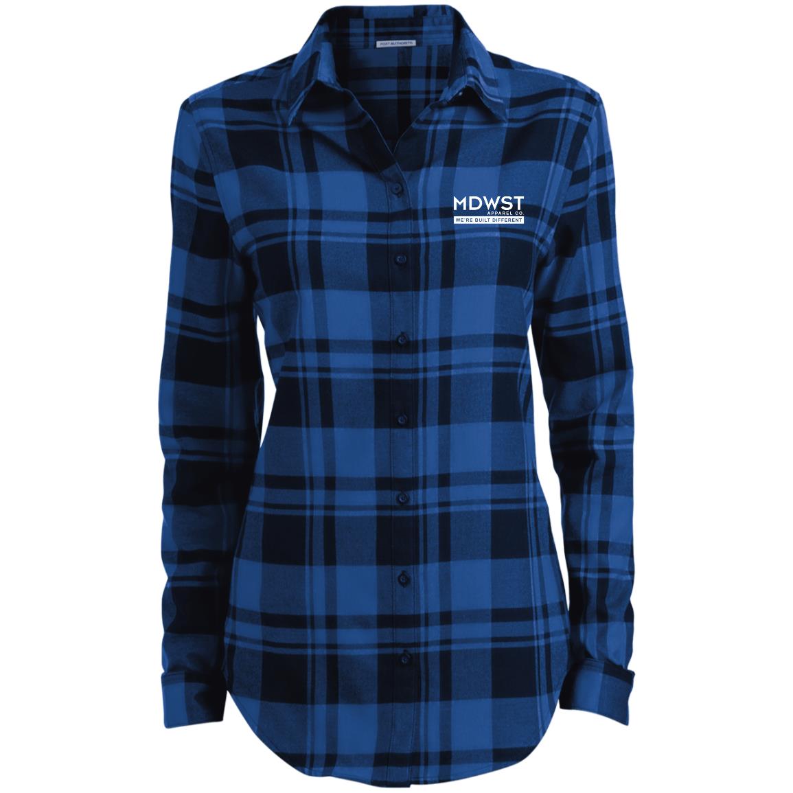 MDWST Built Different Ladies' Plaid Flannel Tunic