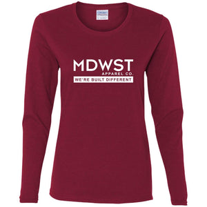 MDWST Built Different Ladies' Cotton LS T-Shirt