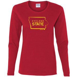 Cyclone State Ladies' Cotton LS T-Shirt