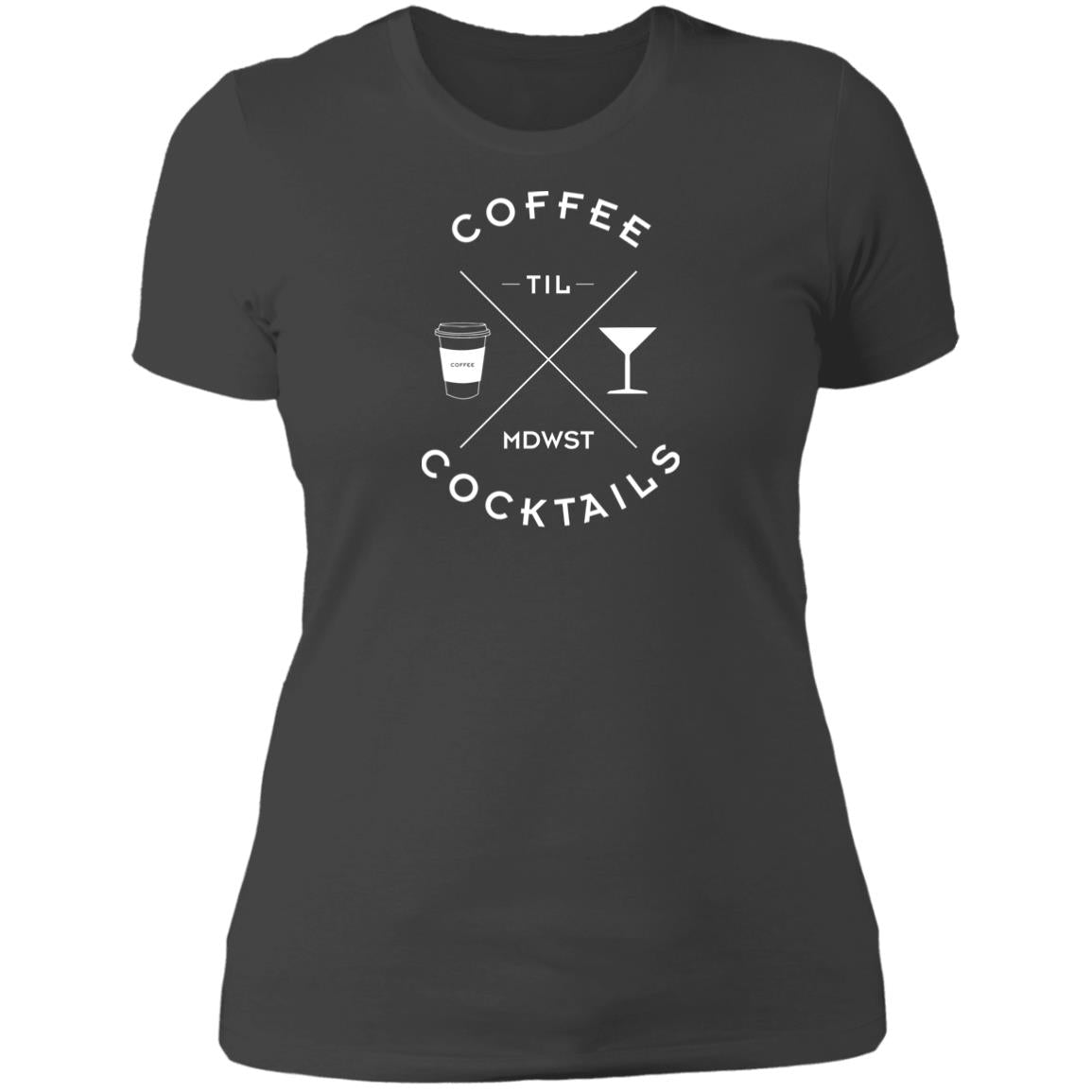 Coffee til Cocktails Ladies' Boyfriend T-Shirt