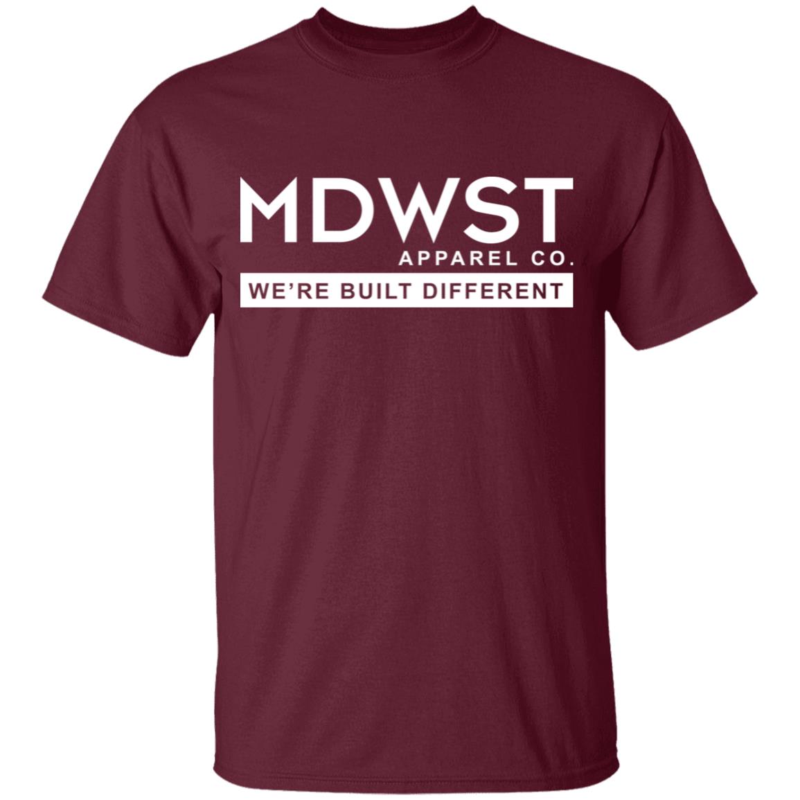 MDWST Built Different Front Youth 5.3 oz 100% Cotton T-Shirt