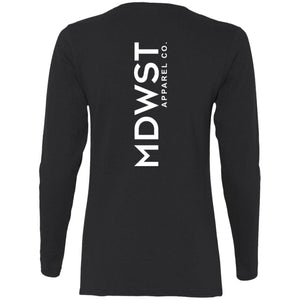 MDWST Vertical Ladies' Cotton LS T-Shirt