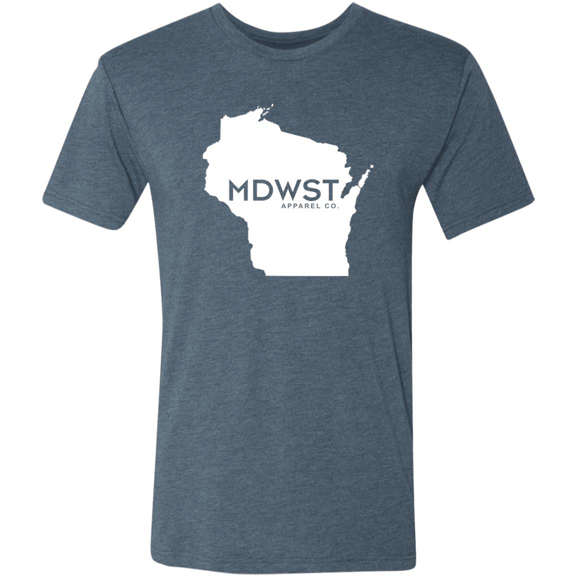 Wisconsin Front Men's Triblend T-Shirt