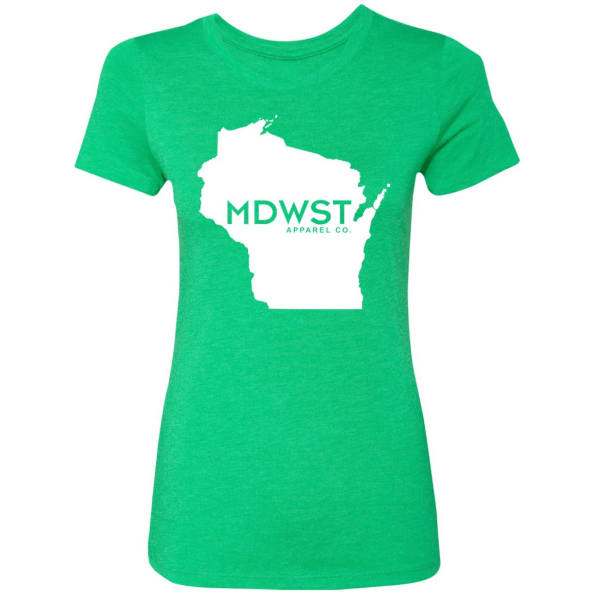 Wisconsin Front Ladies' Triblend T-Shirt