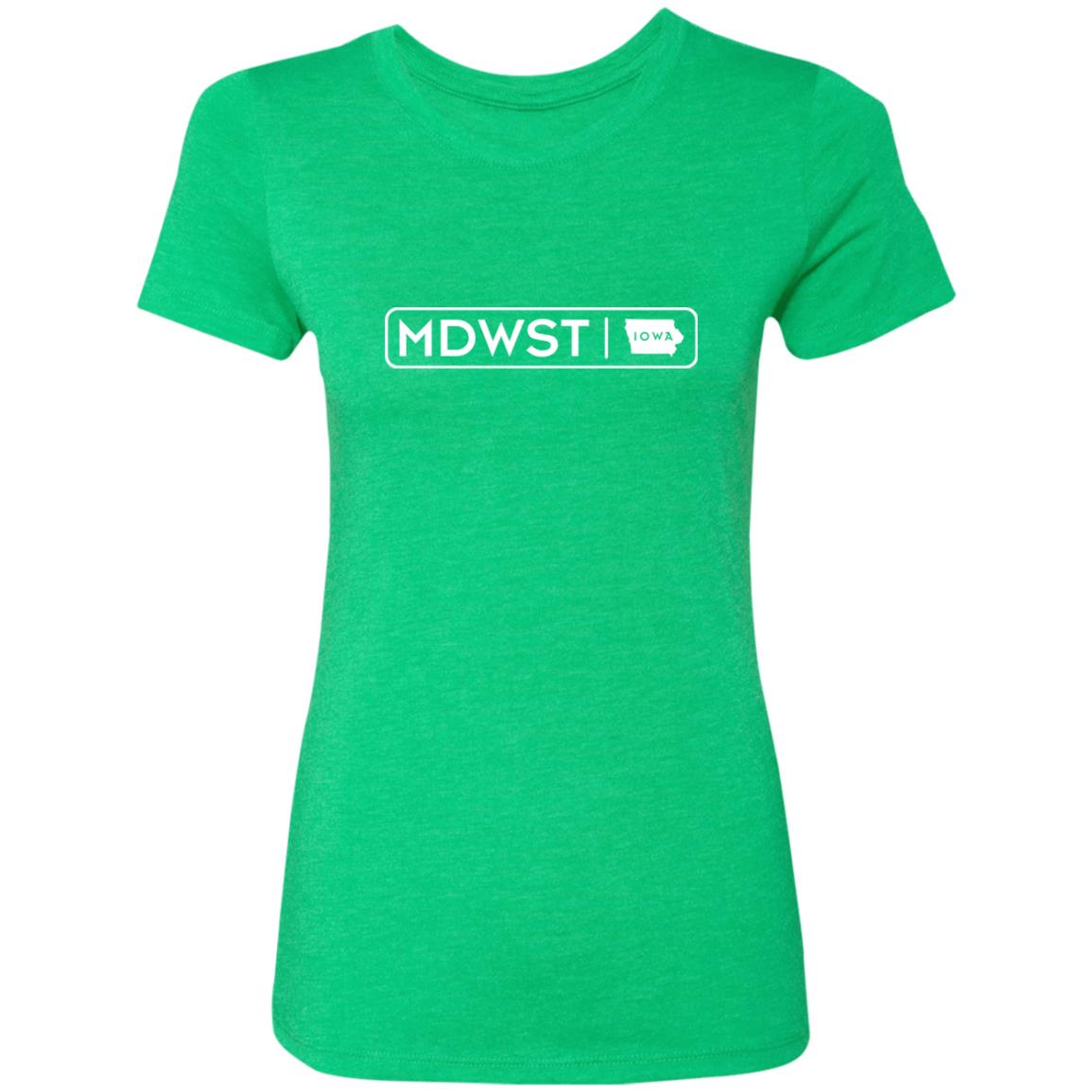 MDWST IA State Block Ladies' Triblend T-Shirt