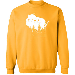 Wisconsin Pine Trees Crewneck Pullover Sweatshirt