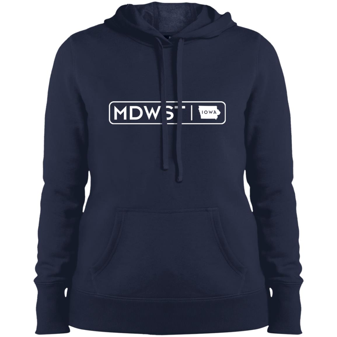 MDWST IA State Block Ladies' Pullover Hooded Sweatshirt