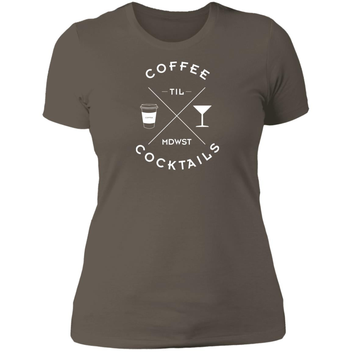 Coffee til Cocktails Ladies' Boyfriend T-Shirt