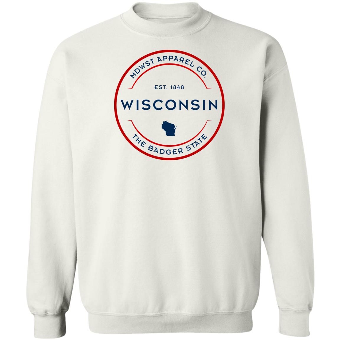 Wisconsin Crest Crewneck Pullover Sweatshirt