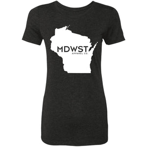 Wisconsin Front Ladies' Triblend T-Shirt