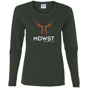 MDWST Deer Ladies' Cotton LS T-Shirt