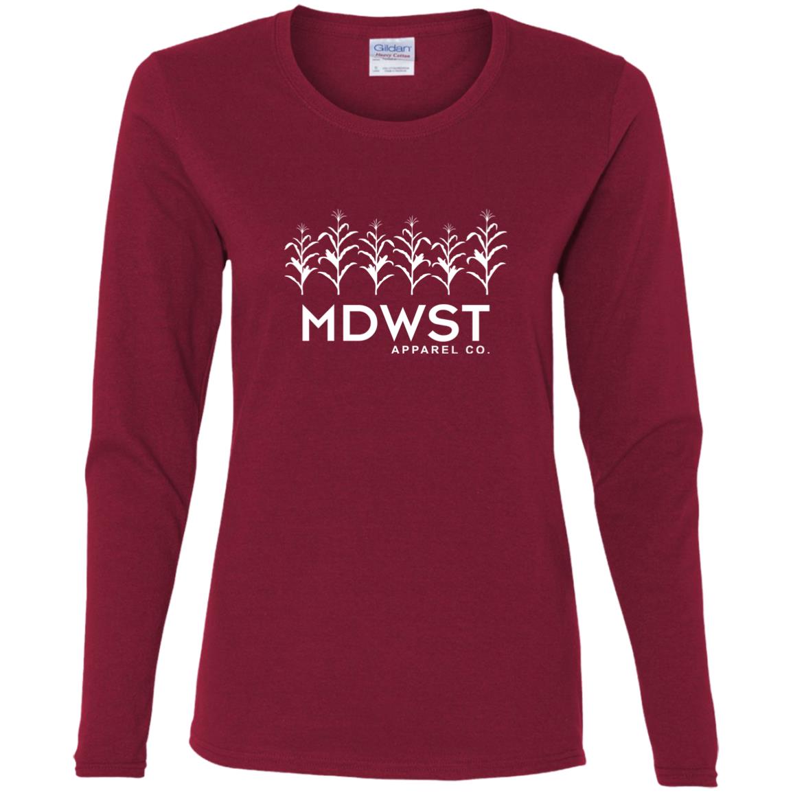 MDWST Corn Ladies' Cotton LS T-Shirt