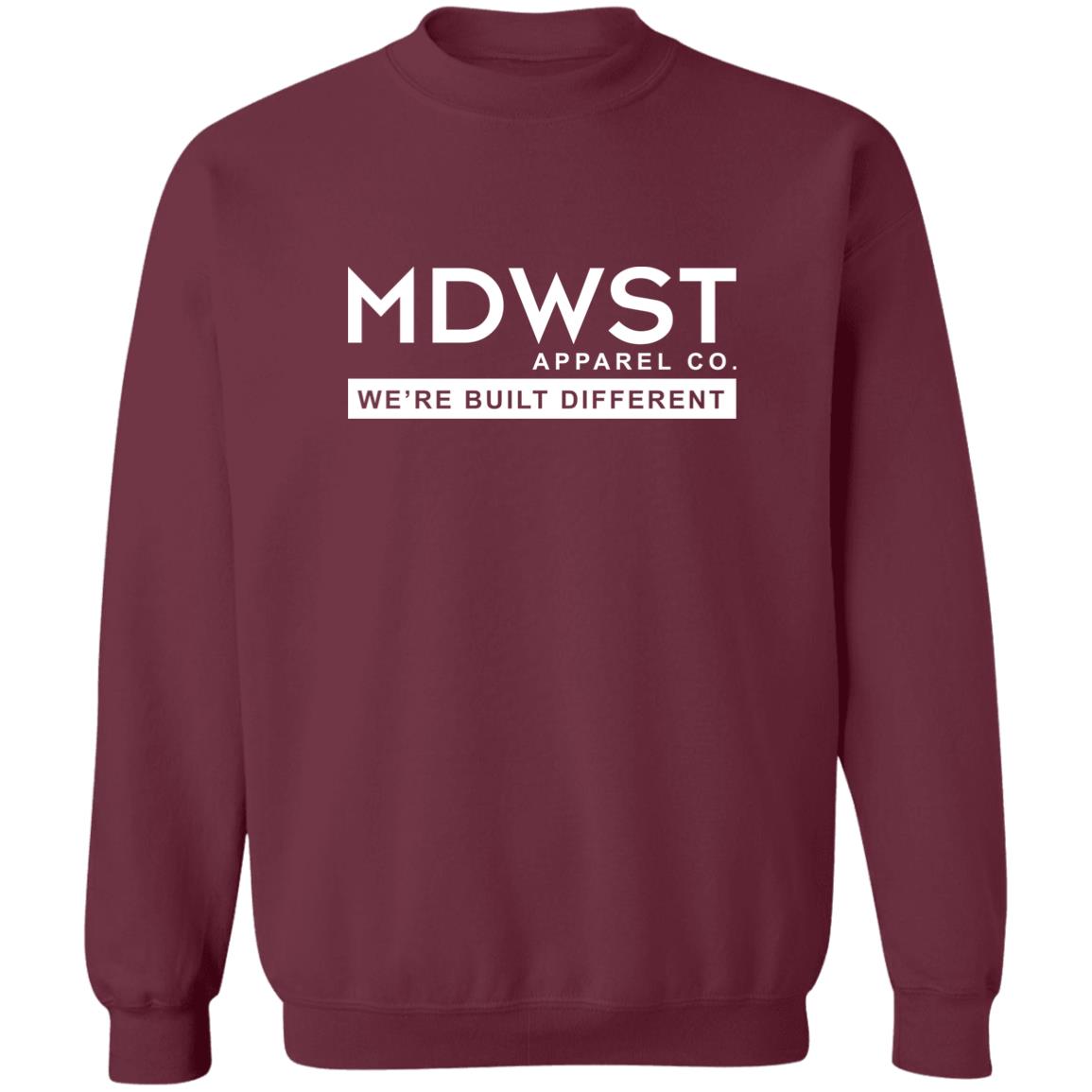 MDWST Built Different Crewneck Pullover Sweatshirt