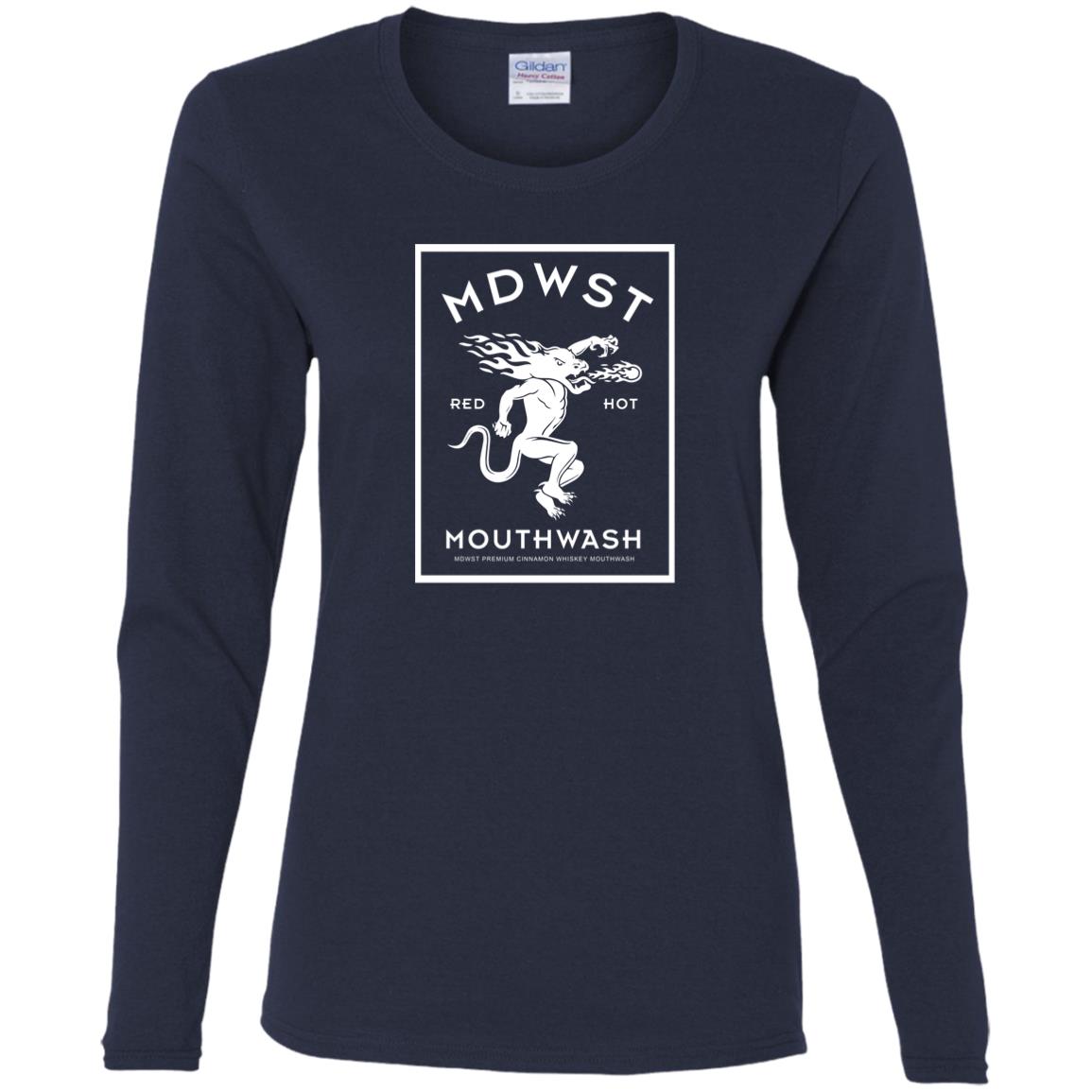 MDWST Mouthwash Ladies' Cotton LS T-Shirt