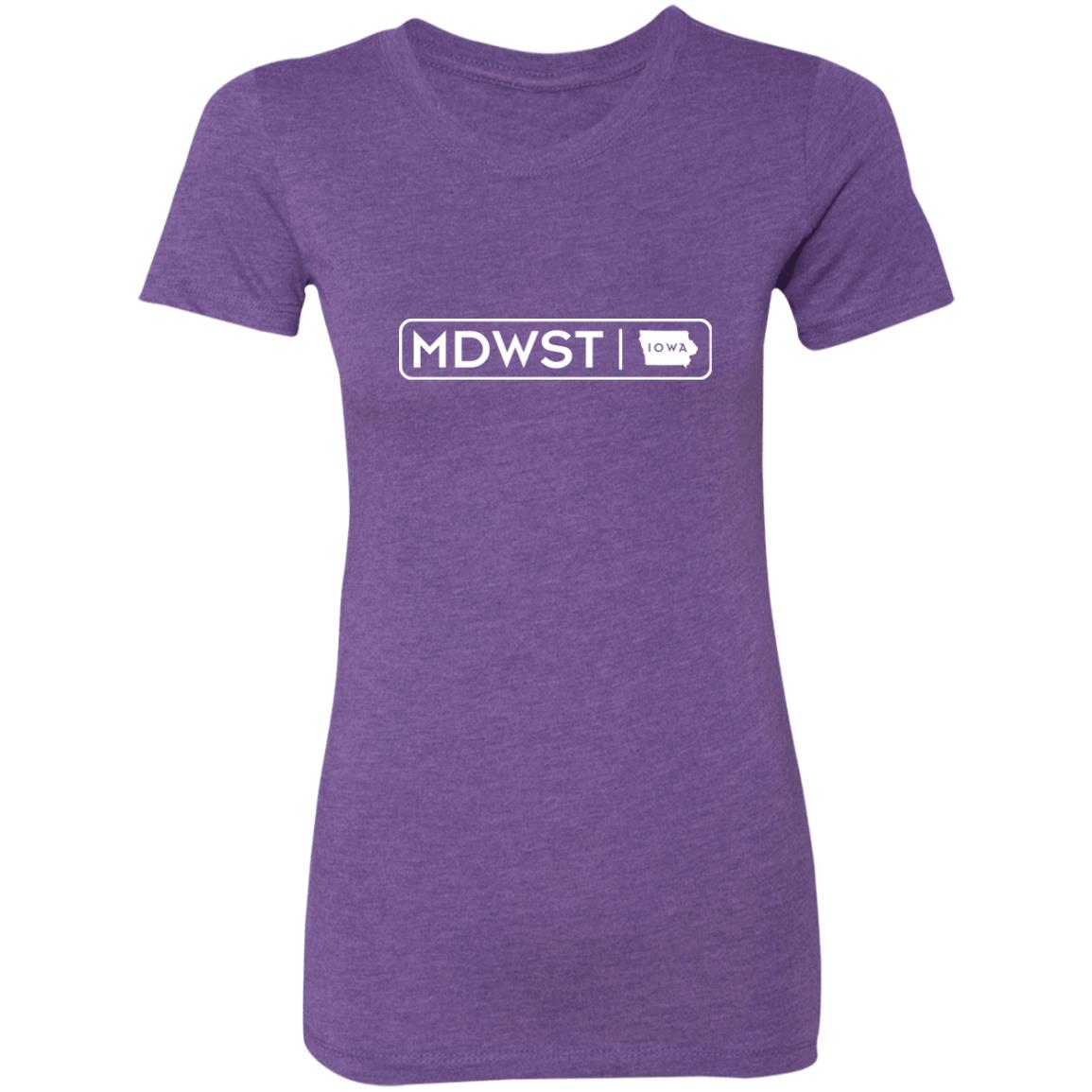 MDWST IA State Block Ladies' Triblend T-Shirt