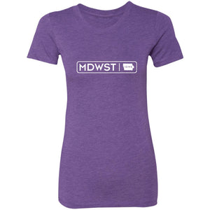 MDWST IA State Block Ladies' Triblend T-Shirt