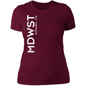 MDWST Vertical Ladies' Boyfriend T-Shirt