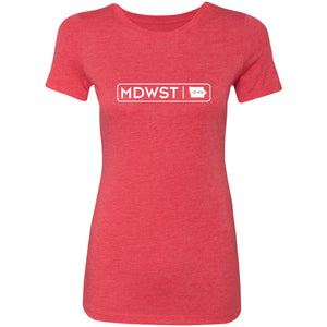 MDWST IA State Block Ladies' Triblend T-Shirt