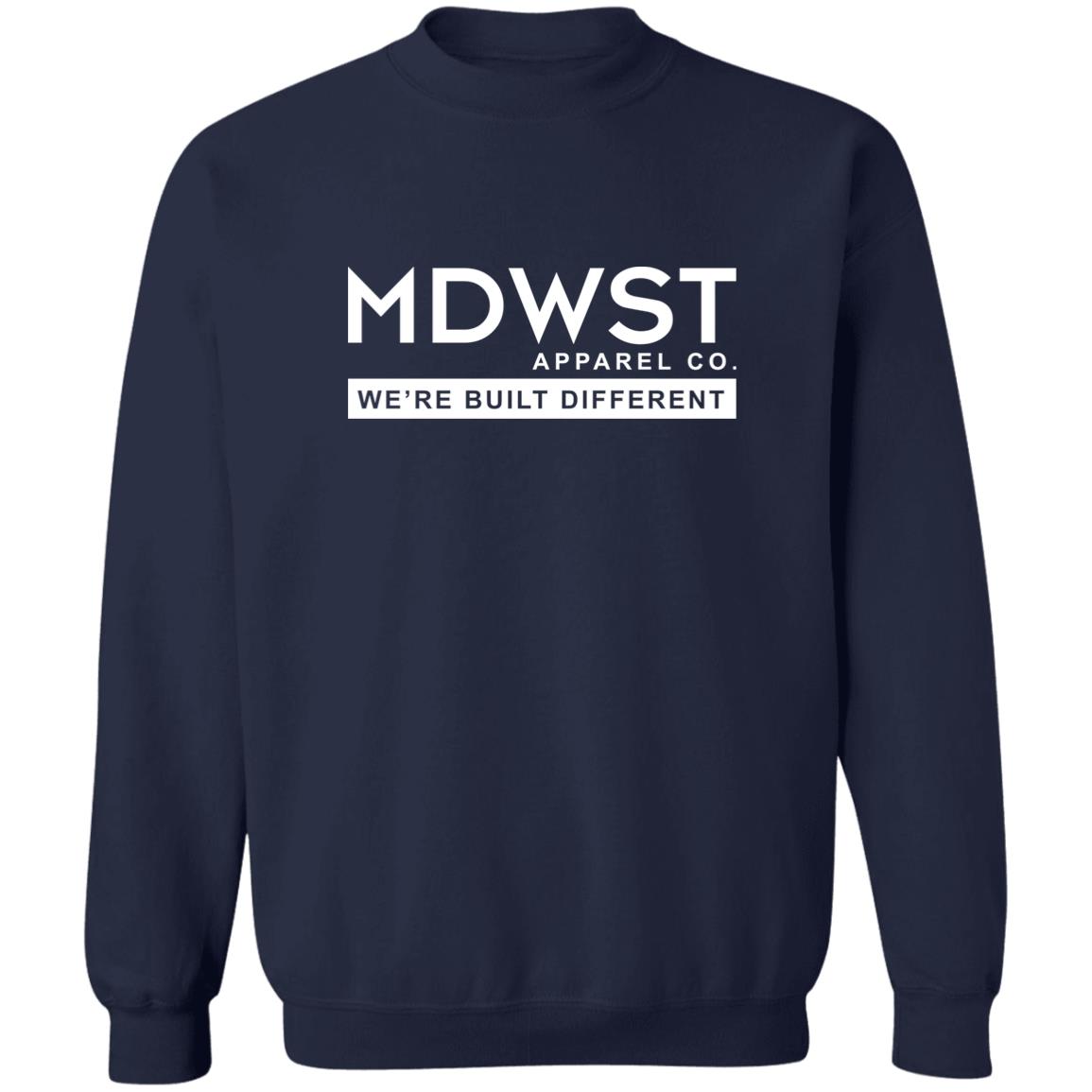 MDWST Built Different Crewneck Pullover Sweatshirt