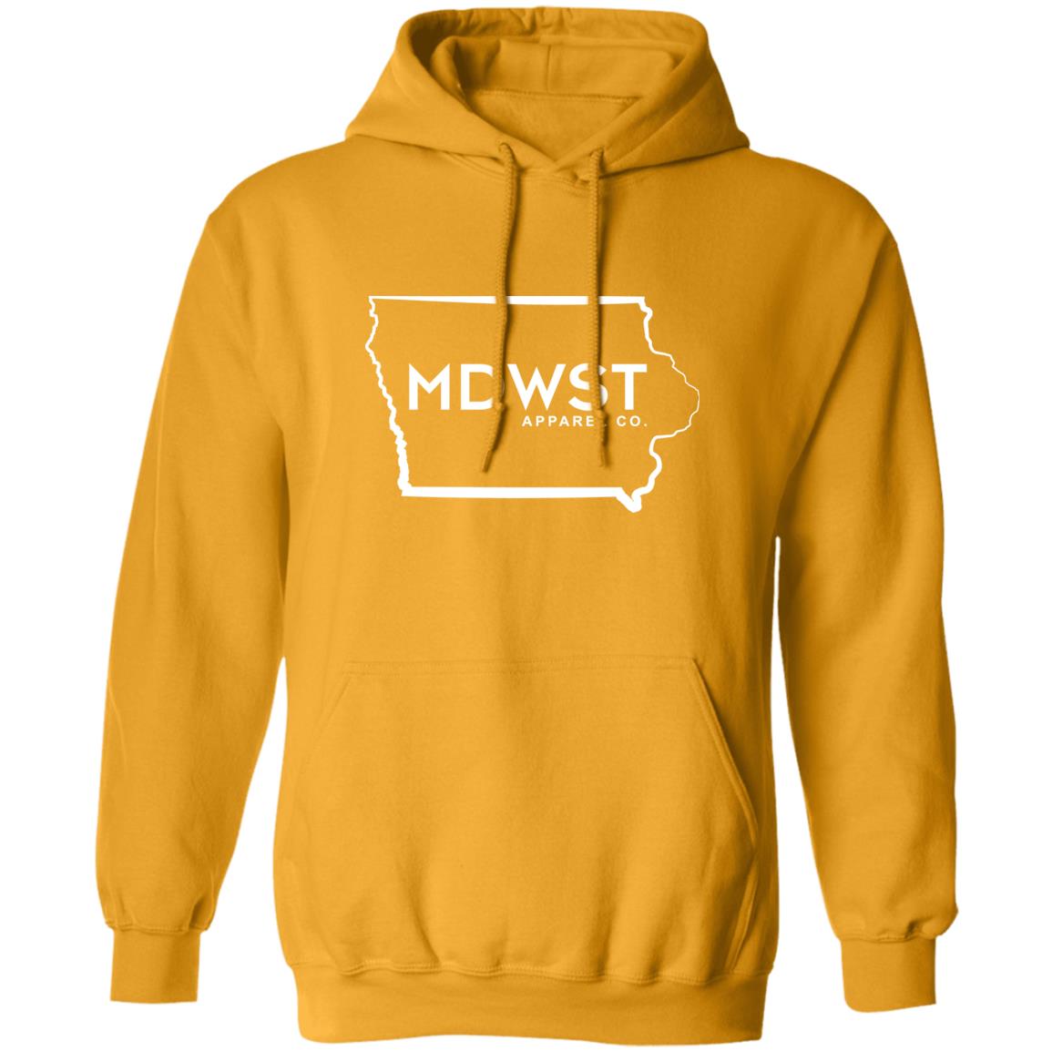 MDWST IA State Outline Men's Pullover Hoodie