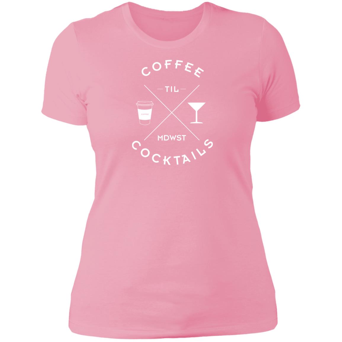 Coffee til Cocktails Ladies' Boyfriend T-Shirt