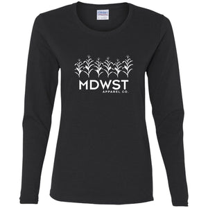 MDWST Corn Ladies' Cotton LS T-Shirt