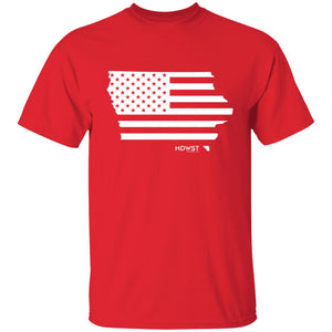 American Flag IA State Youth 5.3 oz 100% Cotton T-Shirt