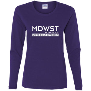 MDWST Built Different Ladies' Cotton LS T-Shirt