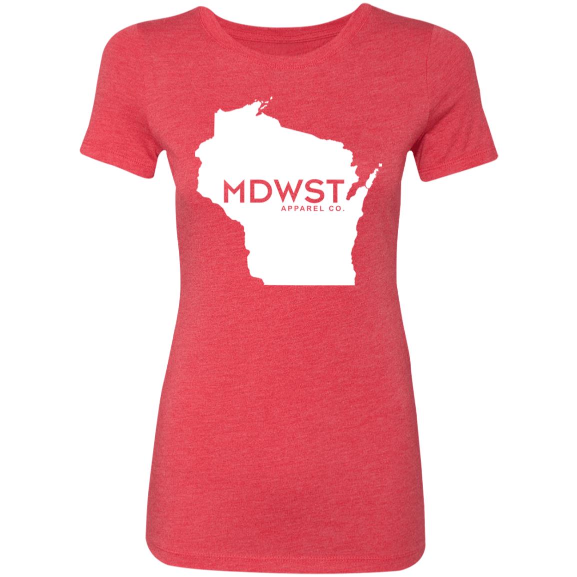 Wisconsin Front Ladies' Triblend T-Shirt