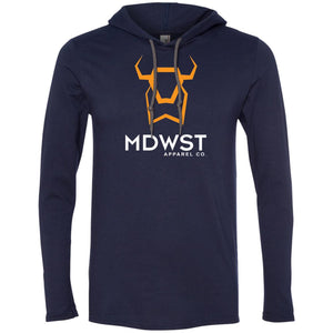 MDWST Bison Men's LS T-Shirt Hoodie