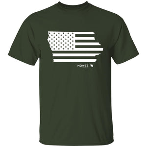 American Flag IA State Youth 5.3 oz 100% Cotton T-Shirt