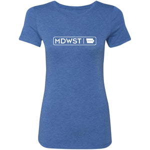 MDWST IA State Block Ladies' Triblend T-Shirt