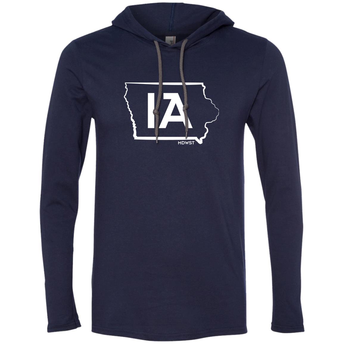 IA Outline Men's LS T-Shirt Hoodie