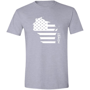 American Flag WI State Men's T-Shirt