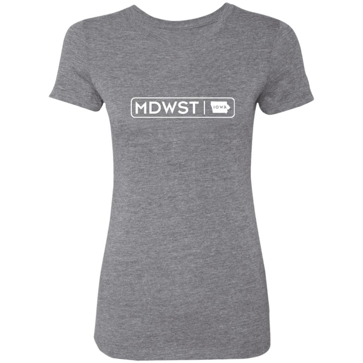 MDWST IA State Block Ladies' Triblend T-Shirt