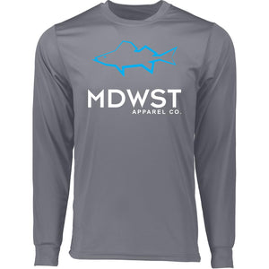 MDWST Walleye Long Sleeve Moisture-Wicking Tee