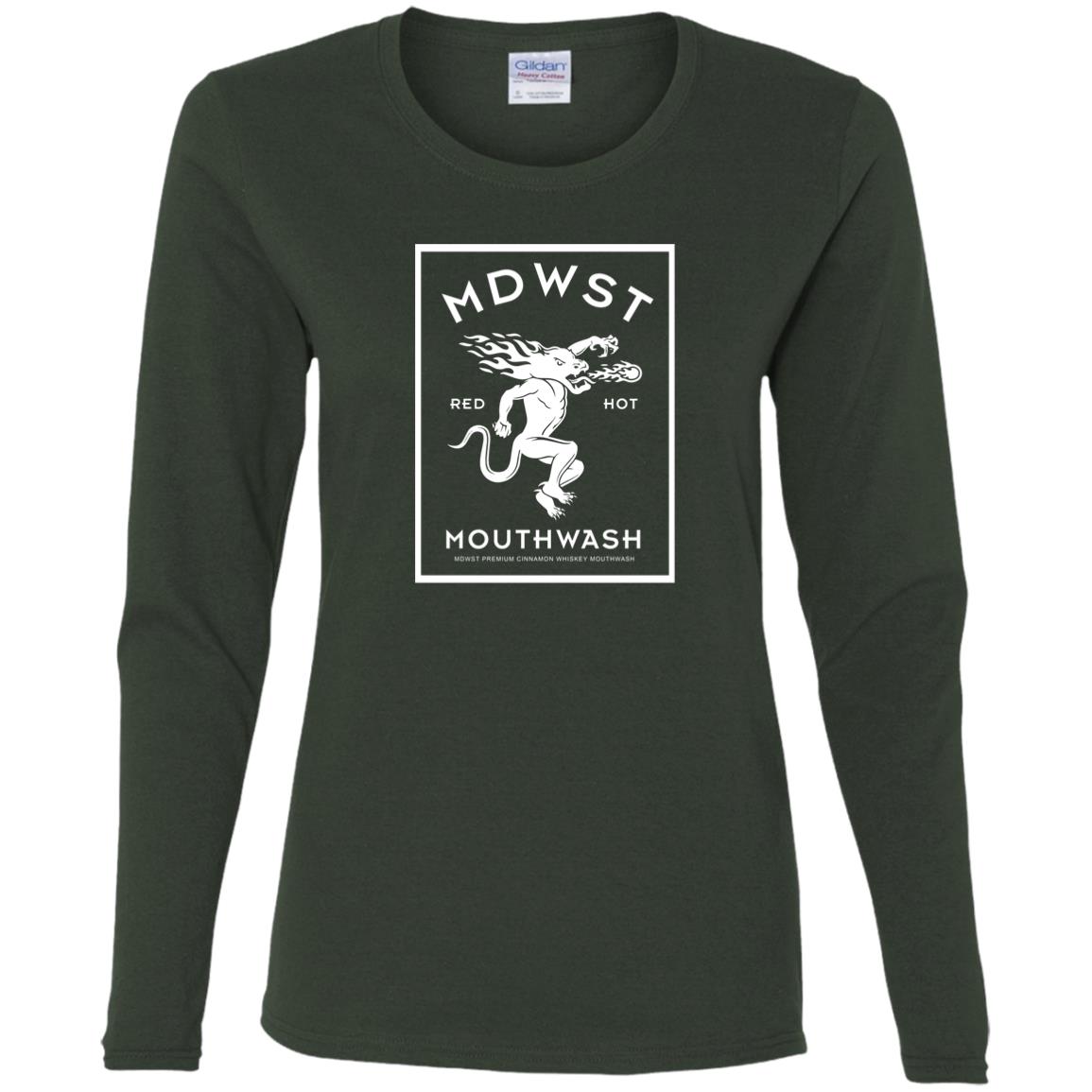 MDWST Mouthwash Ladies' Cotton LS T-Shirt