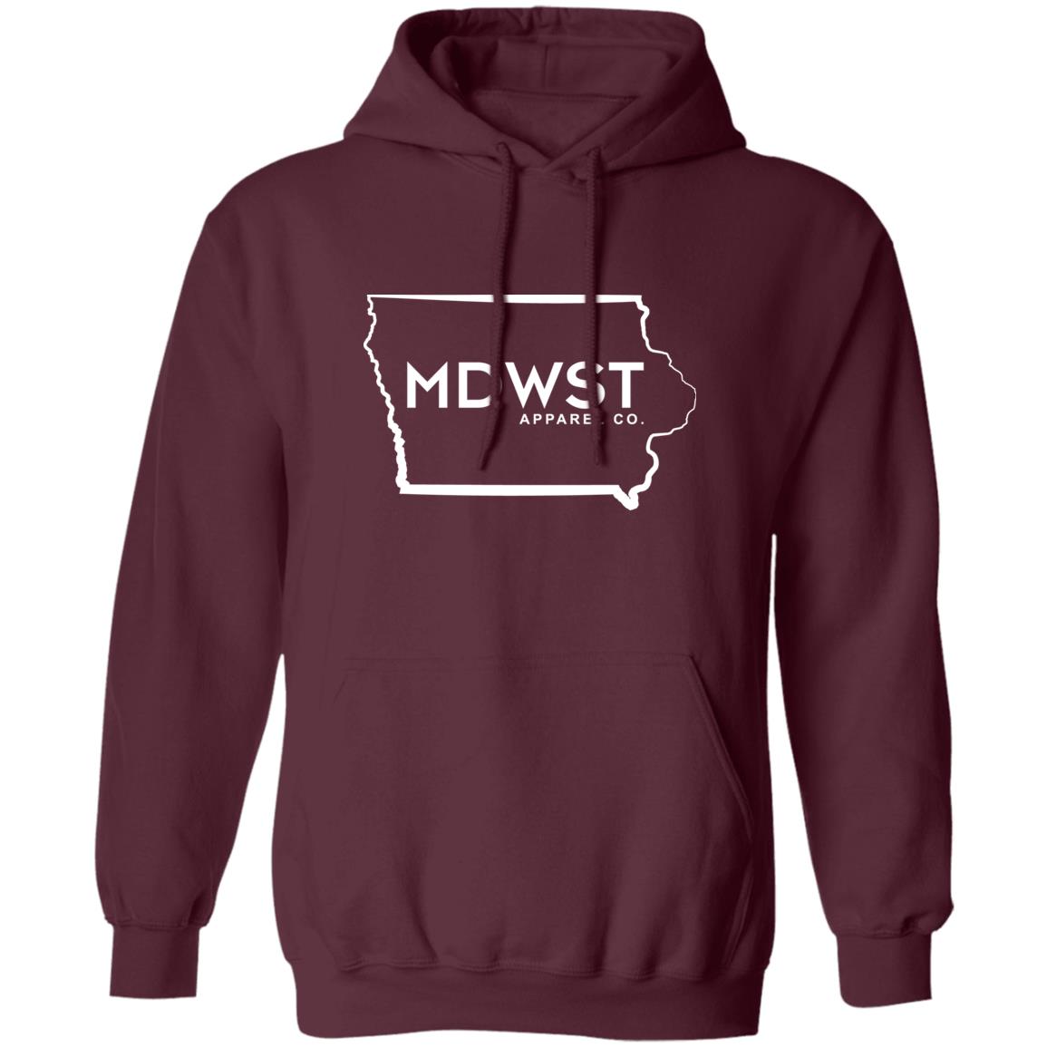 MDWST IA State Outline Men's Pullover Hoodie